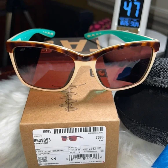 Costa Accessories Sunglasses Nib Costa Del Mar Anaa Color Shiny Retro Tortcreammint Poshmark